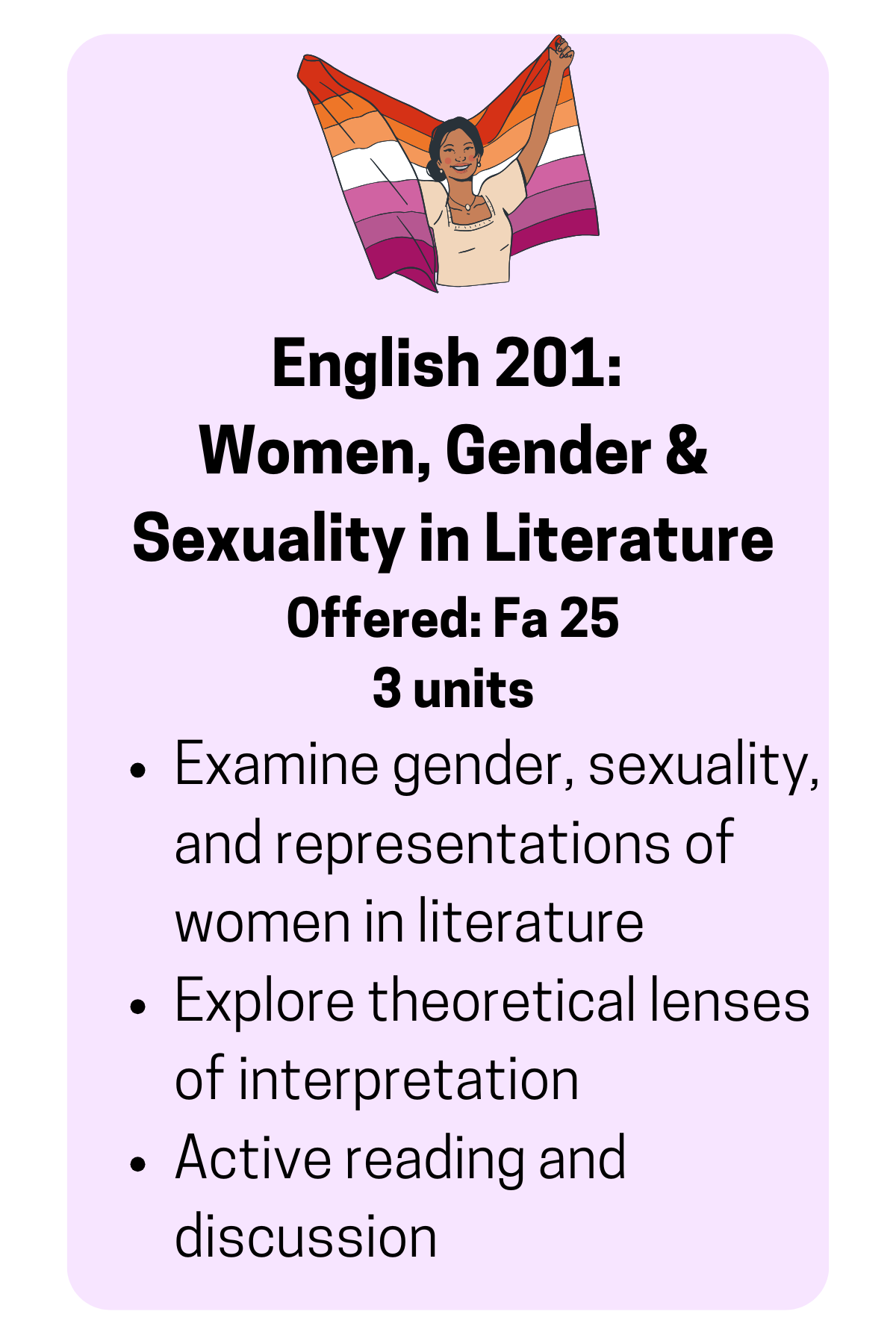 English 201: Women, Gender, and Sexuality in Literature Course Description