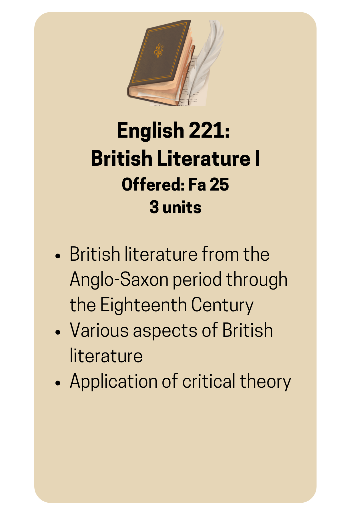 English 221: British Literature 1 Course Description