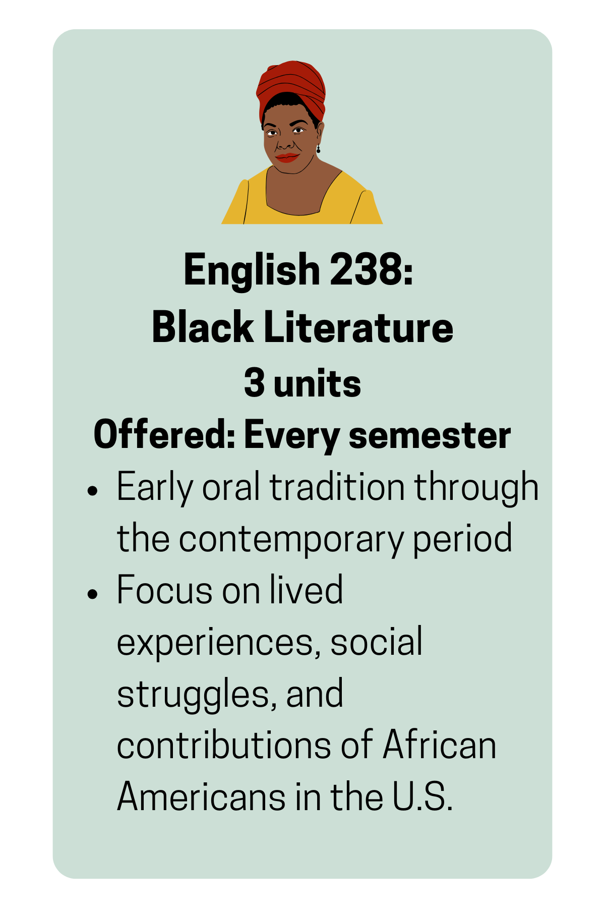 English 238: Black Literature Course Description