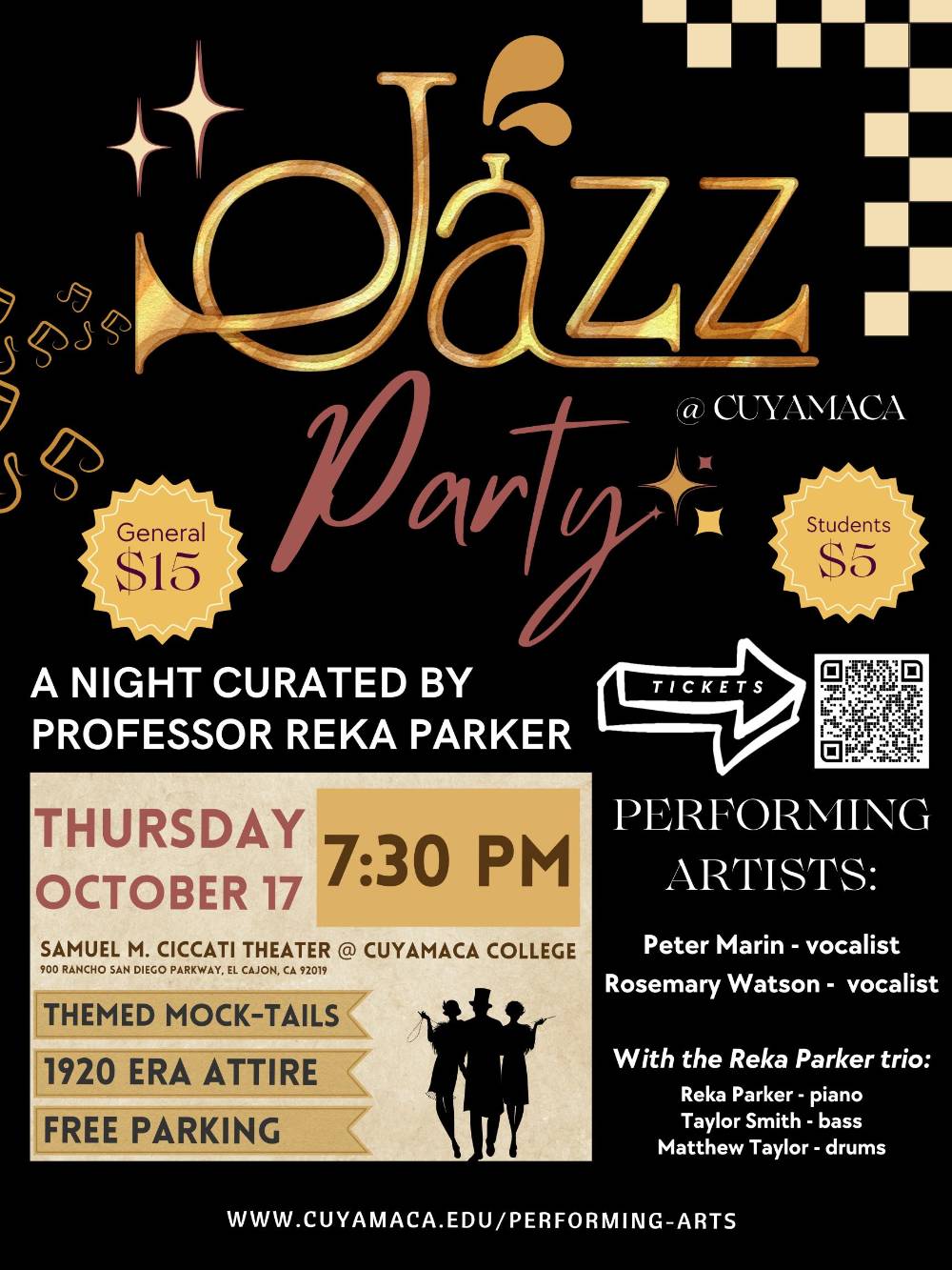 Jazz Night @ Cuyamaca, Oct. 17, 2024