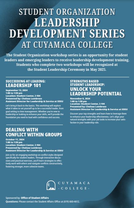 STUDENT ORGANIZATION LEADERSHIP DEVELOPMENT SERIES